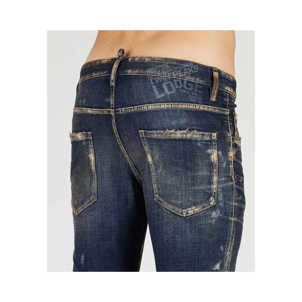 Dsquared2 Skater Model Stretch Katoen Jeans Blue Heren
