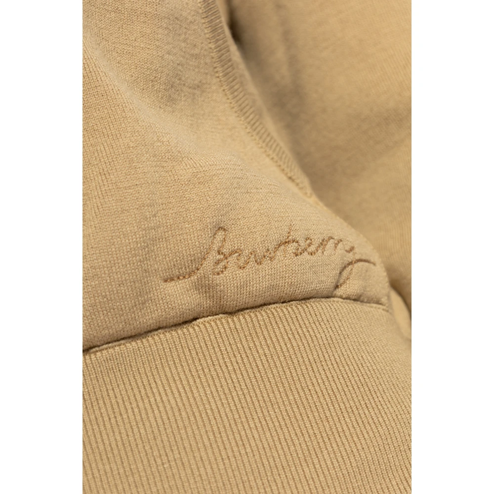 Burberry Trui met sweatshirtsnit Beige Dames