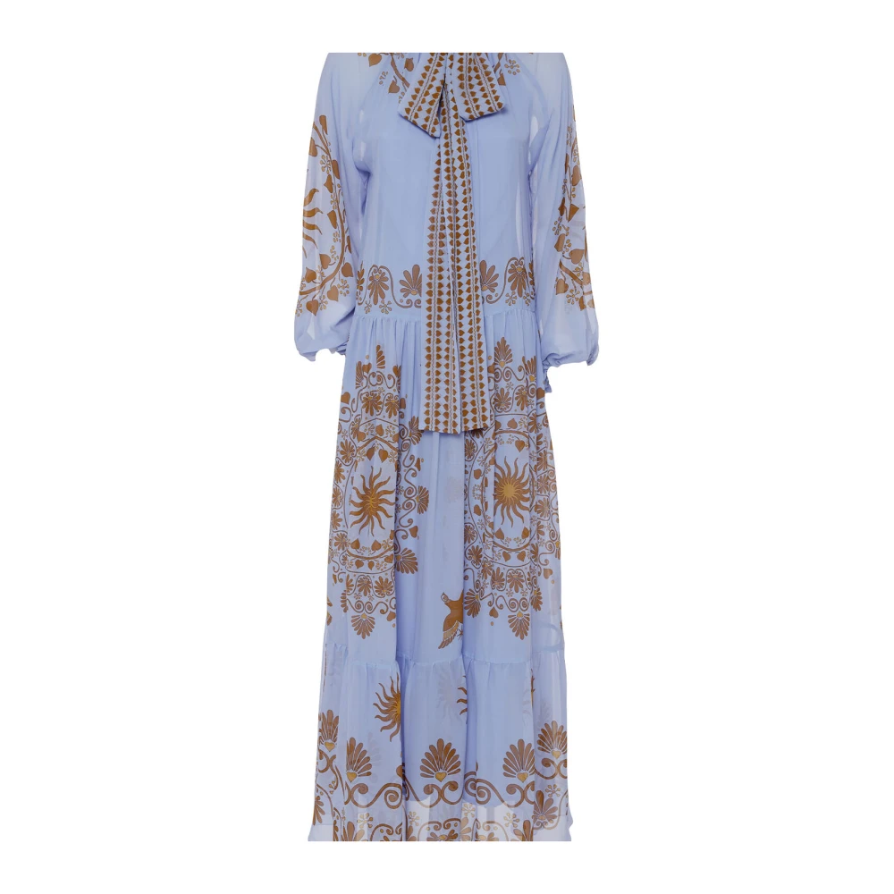 La DoubleJ Athena Zijden Chiffon Avondjurk Multicolor Dames