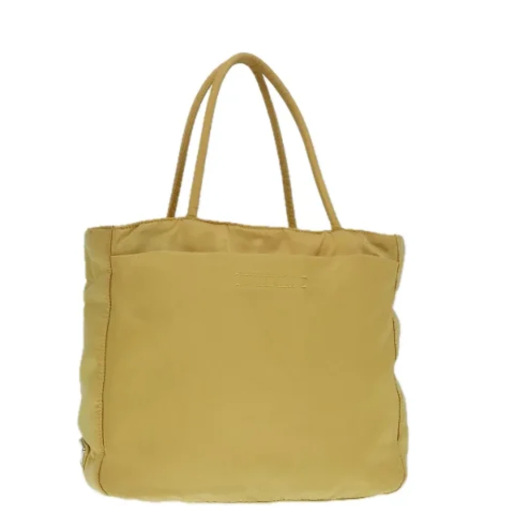 Prada Vintage Pre-owned Nylon handbags Yellow Dames