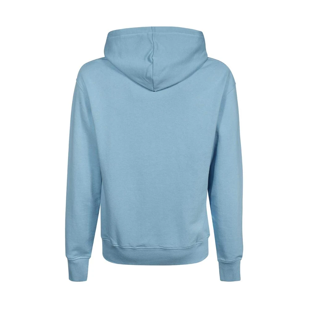 Icecream Geborduurde katoenen hoodie Blue Heren