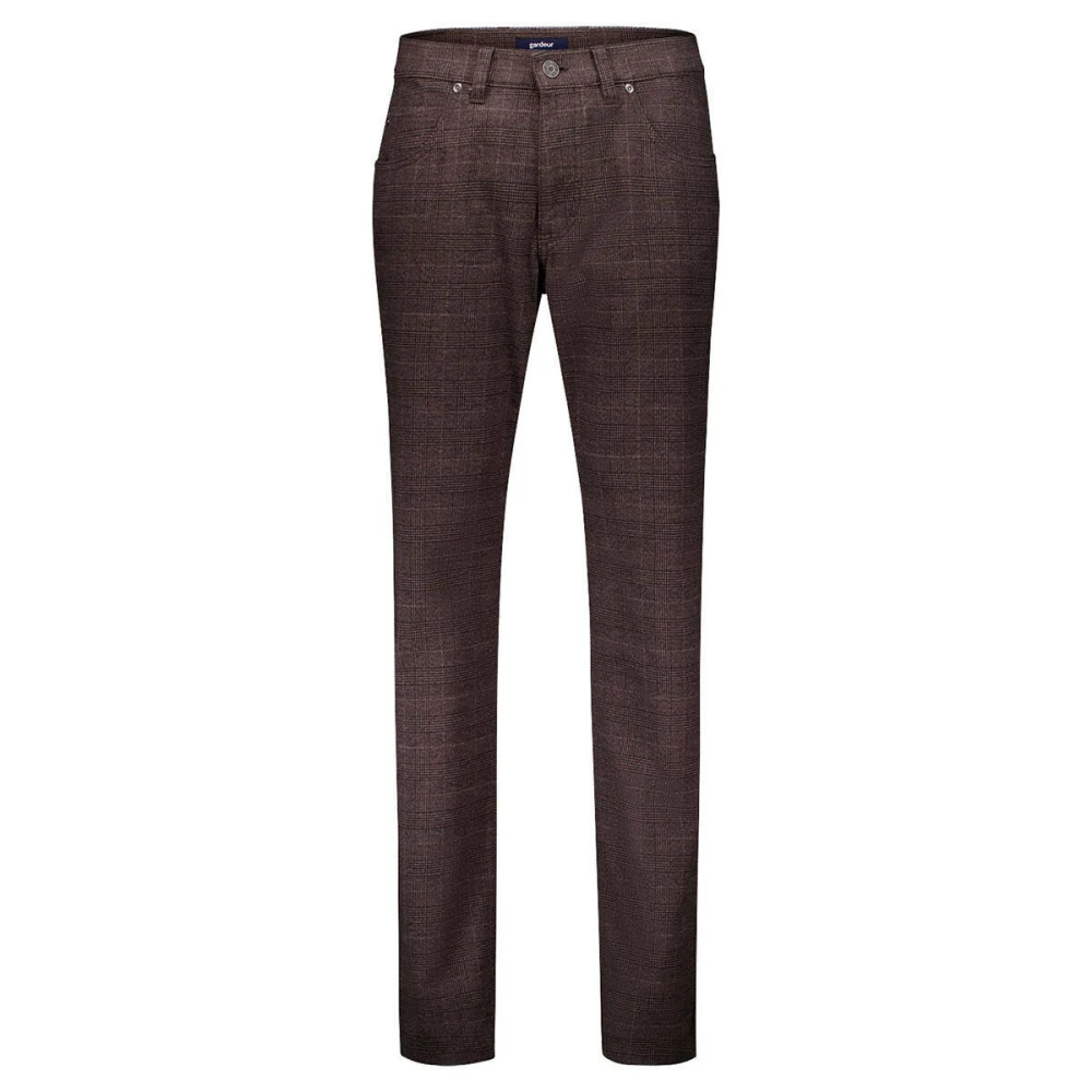 Gardeur Moderne Fit 5-Pocket Broek Bill-3 Brown Heren