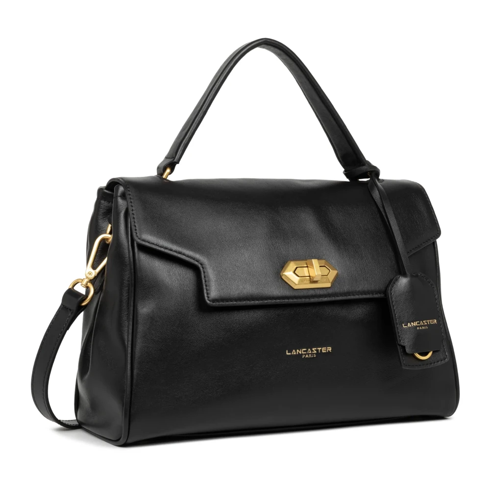Lancaster Grace Flap Handtas met Metalen Sluiting Black Dames