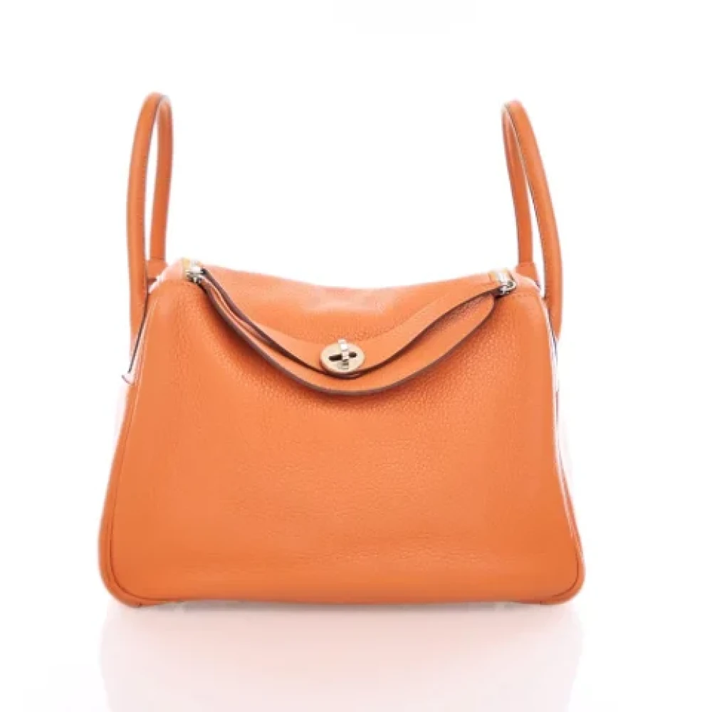 Hermès Vintage Pre-owned Leather handbags Orange Dames