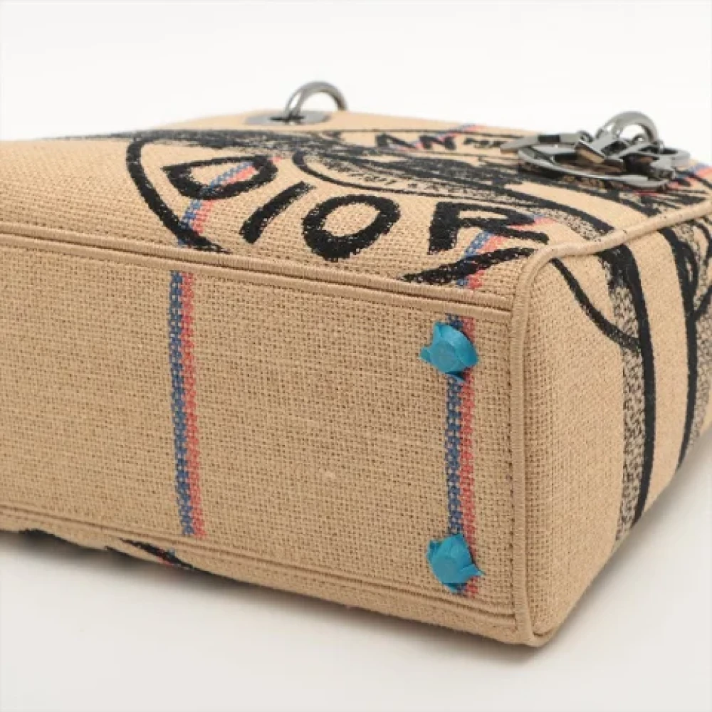 Dior Vintage Pre-owned Canvas handbags Beige Dames