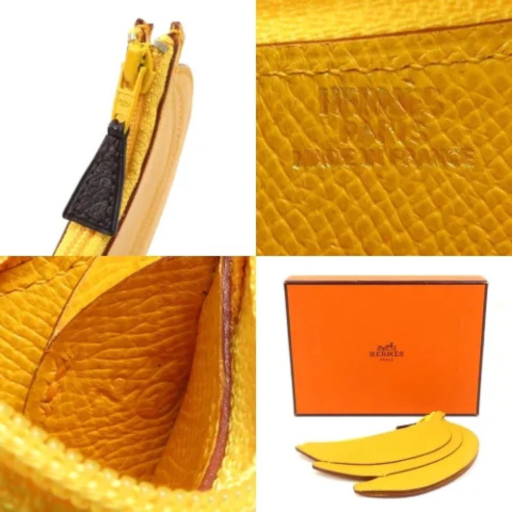 Hermès Vintage Pre-owned Fabric wallets Yellow Dames