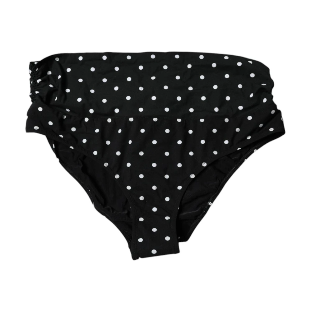 Dolce & Gabbana Women's Black Polka Dot Bikini Bottoms - Bikinis - Xl - Swimwear