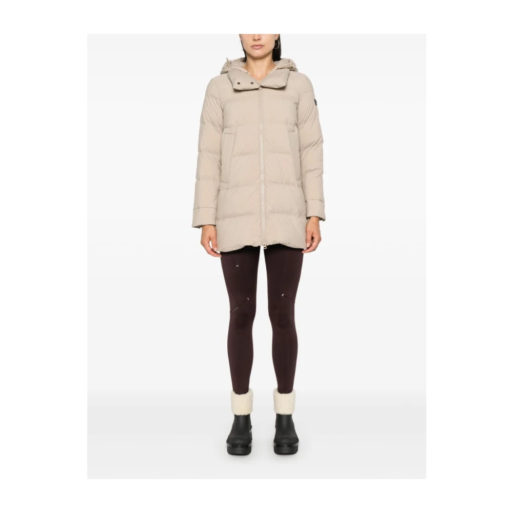 Peuterey Gewatteerde Waterafstotende Jas Beige Dames
