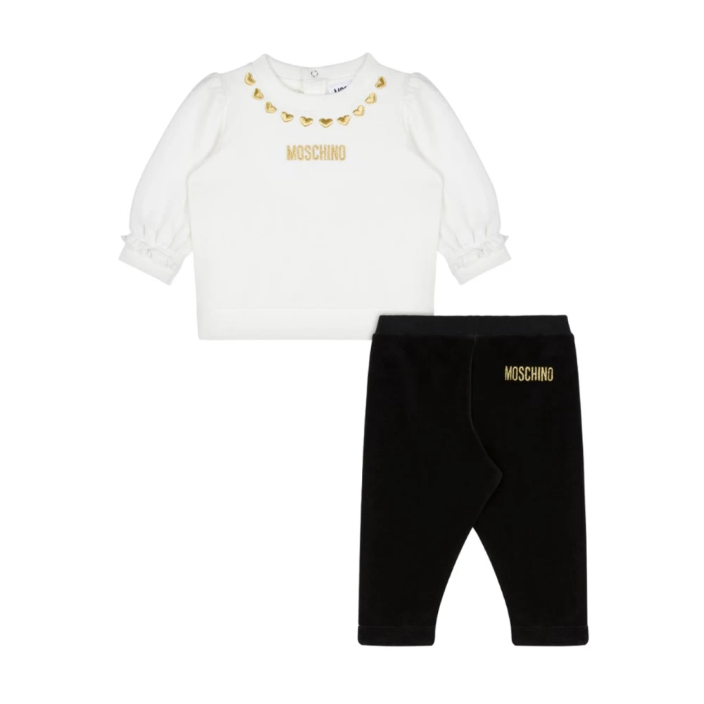 Moschino Mysig Sweatshirt och Byxor Set White, Flicka