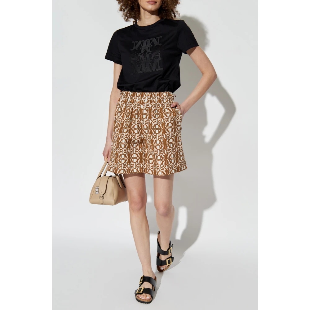 Max Mara Monogram 'Taiga' shorts Brown Dames