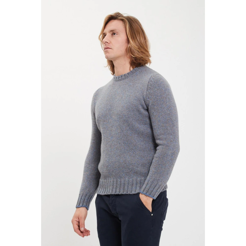 Gran Sasso Klassieke Crew Neck Sweater Blue Heren