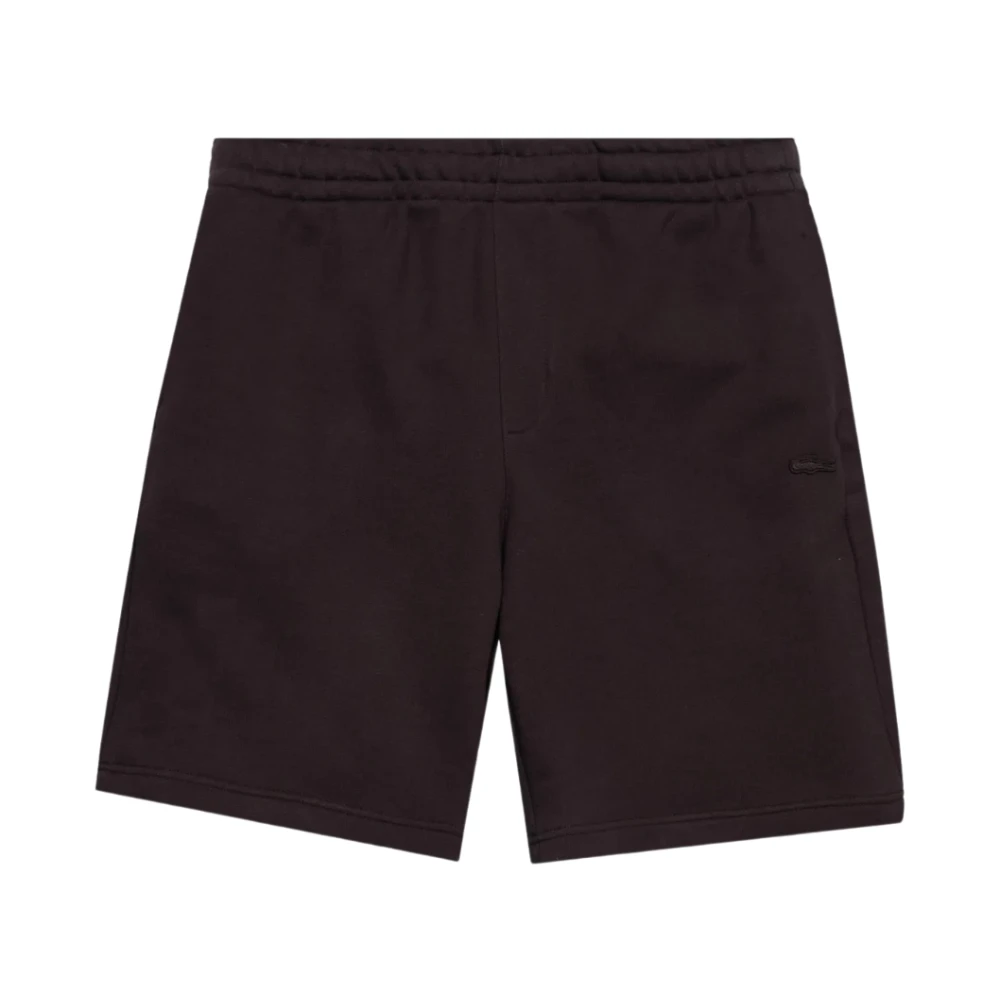 Lacoste Men's Brown Casual Shorts, L, Relaxed Fit Terry Shorts