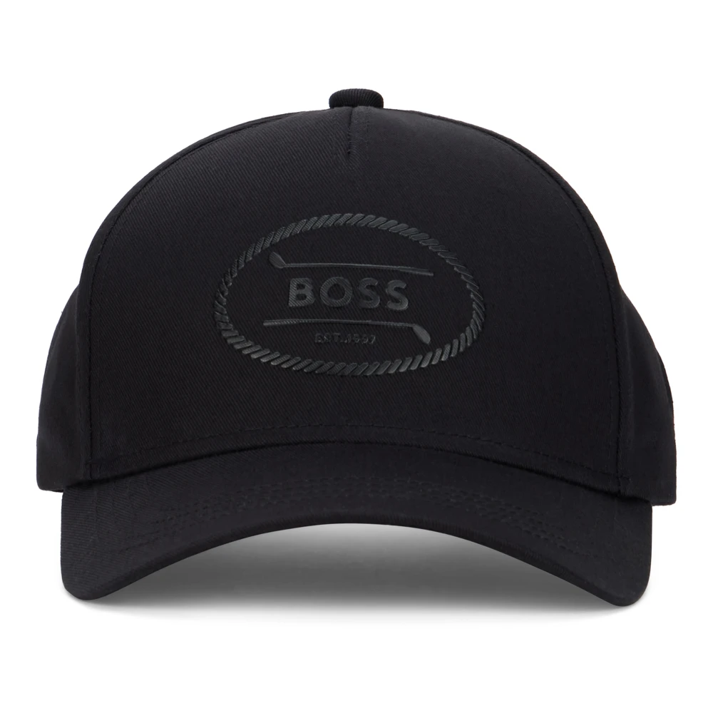 Hugo Men's Black Cap With Brim - Hats & Caps - One Size - Accessories