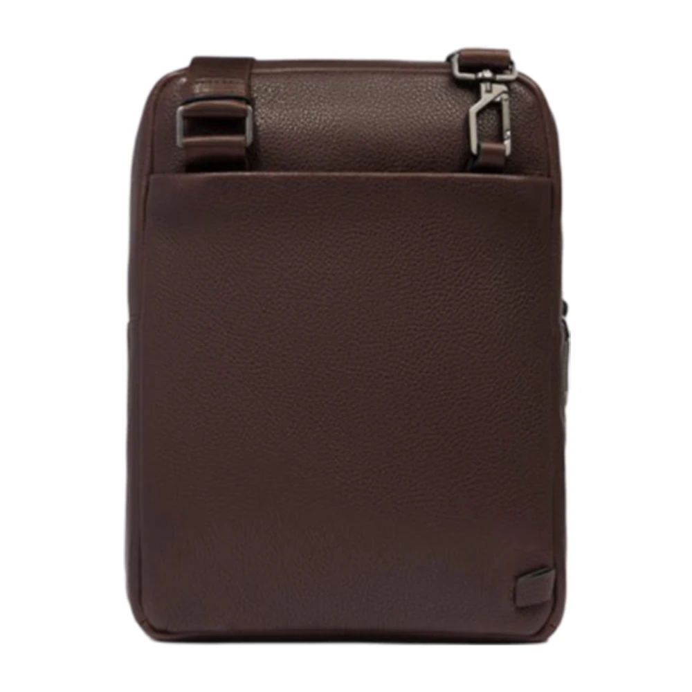 Piquadro Bruine Crossbody Tas met iPad en AirPods Zak Brown Heren