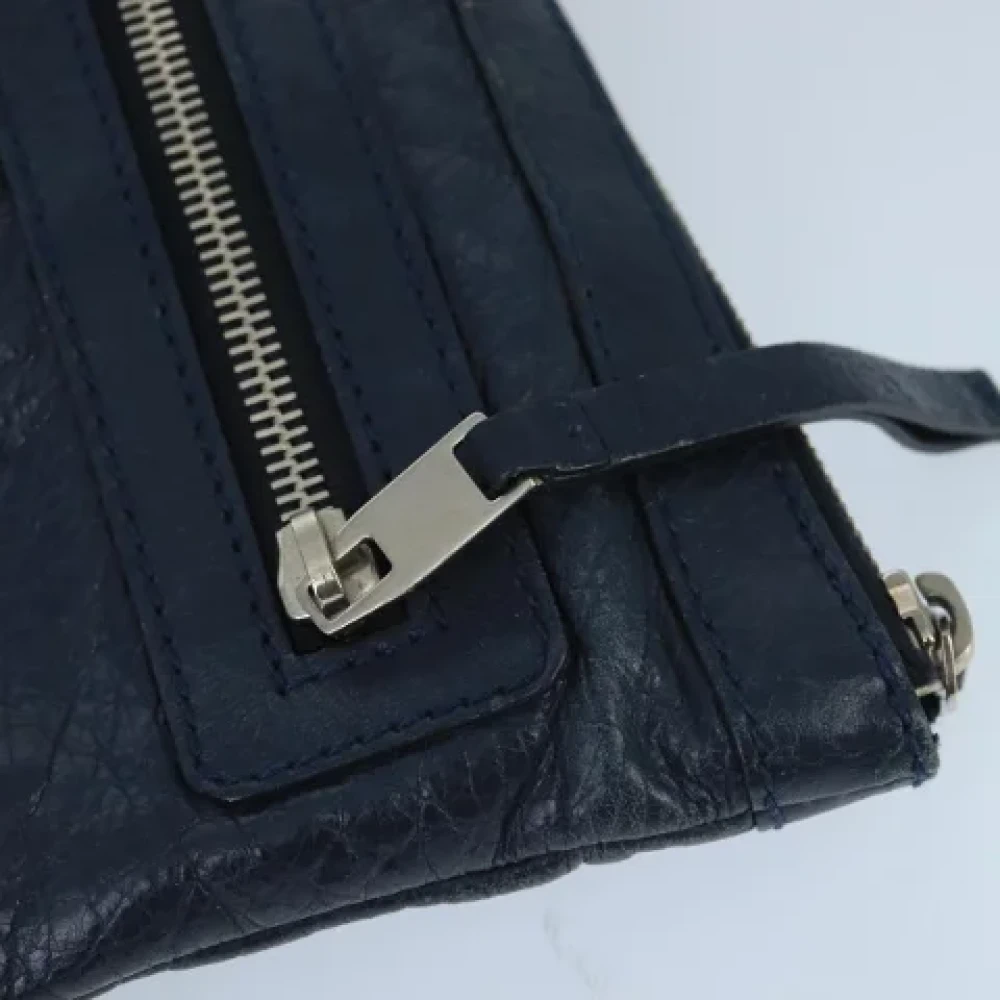 Balenciaga Vintage Pre-owned Leather clutches Blue Dames