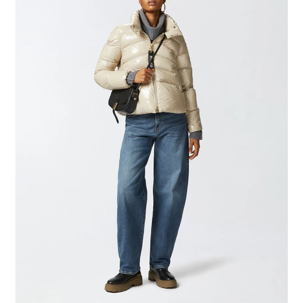 pinko Micro Caban Jas Beige Dames