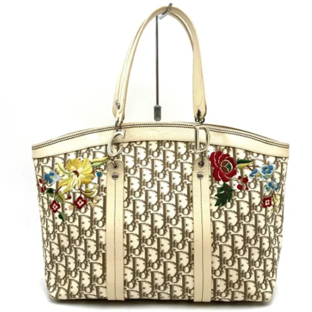 Dior Vintage Pre-owned Leather dior-bags Beige Dames