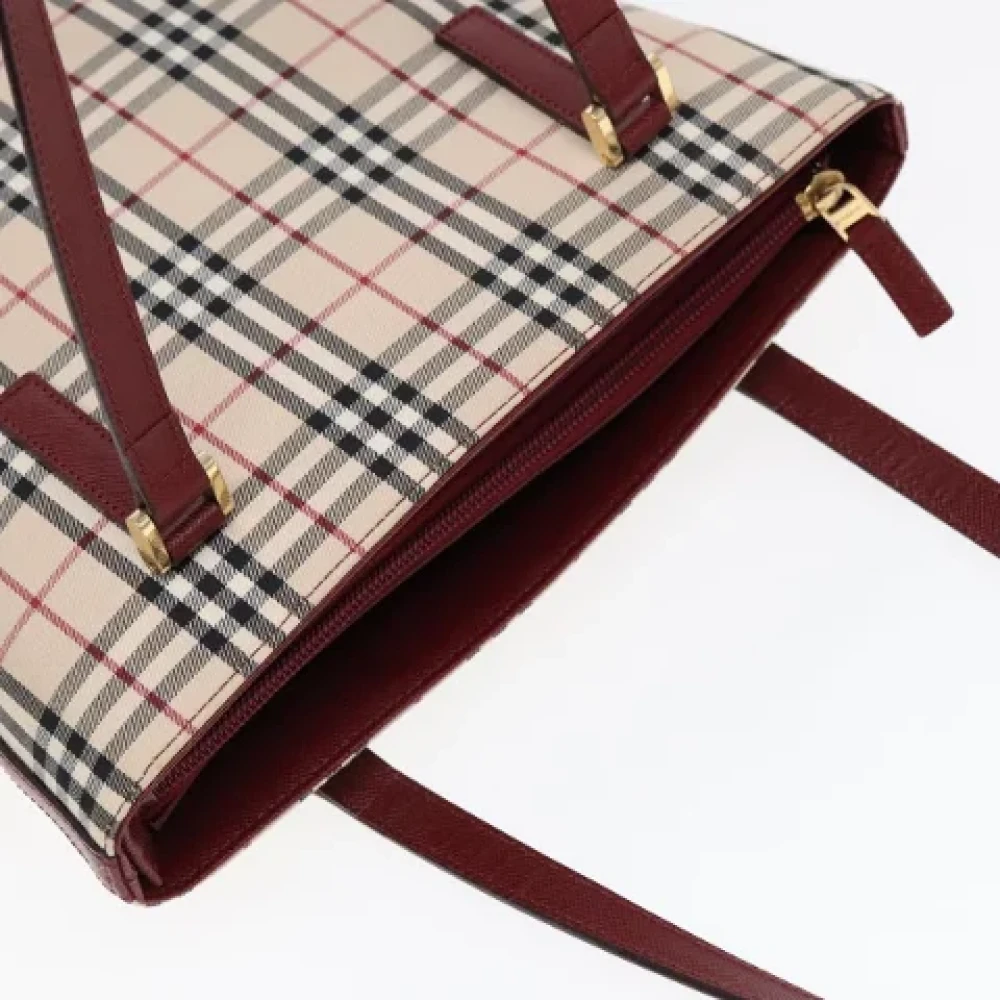 Burberry Vintage Pre-owned Canvas handbags Beige Dames