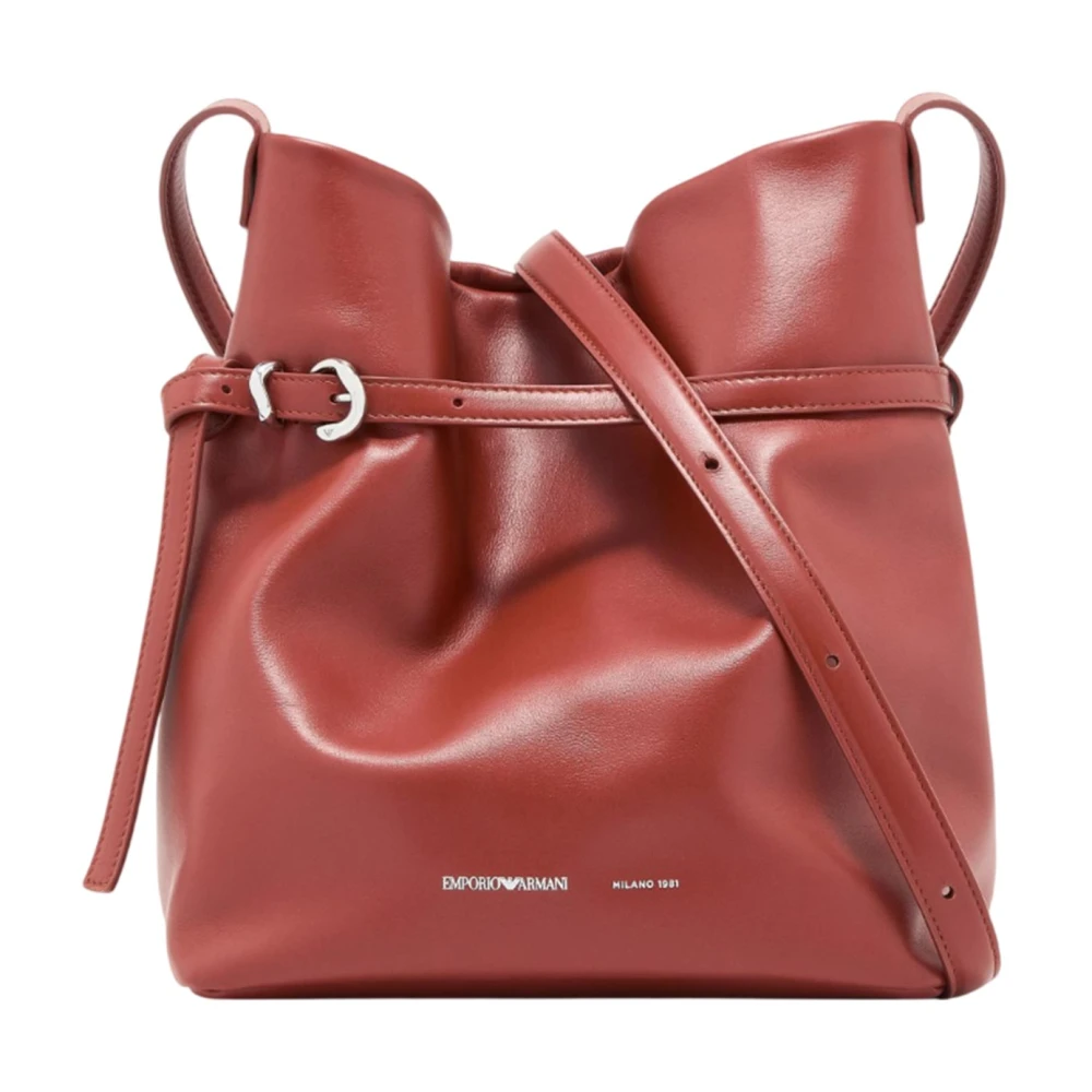 Emporio Armani Damen Braun Bucket Bag Aus Glattem Leder