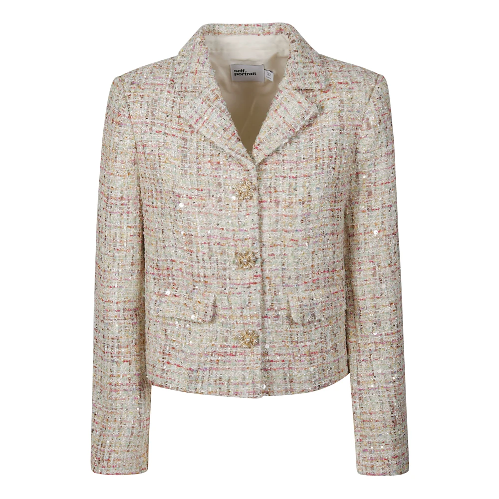 Self Portrait Boucle Jas Multicolor Dames