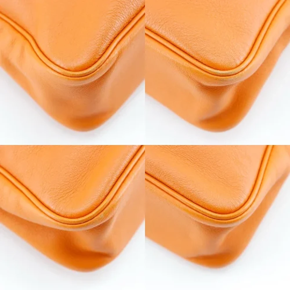 Hermès Vintage Pre-owned Leather shoulder-bags Orange Dames
