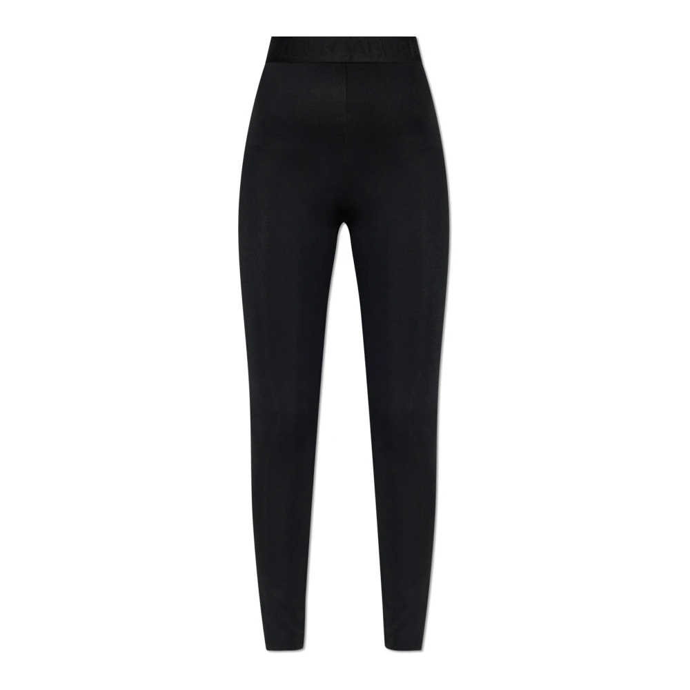 Dolce & Gabbana Women's Black Leggings With Logo - Leggings - M - Trousers