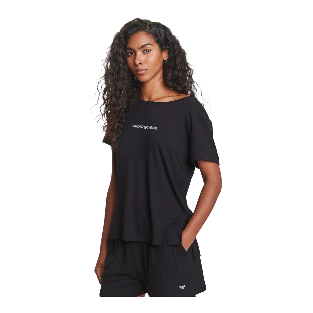 Emporio Armani Damen Schwarz Oberteile, K, Lgröße: