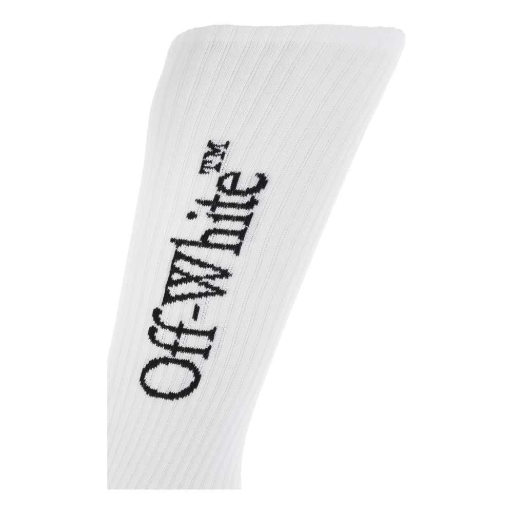 Off White Sokken met logo White Heren