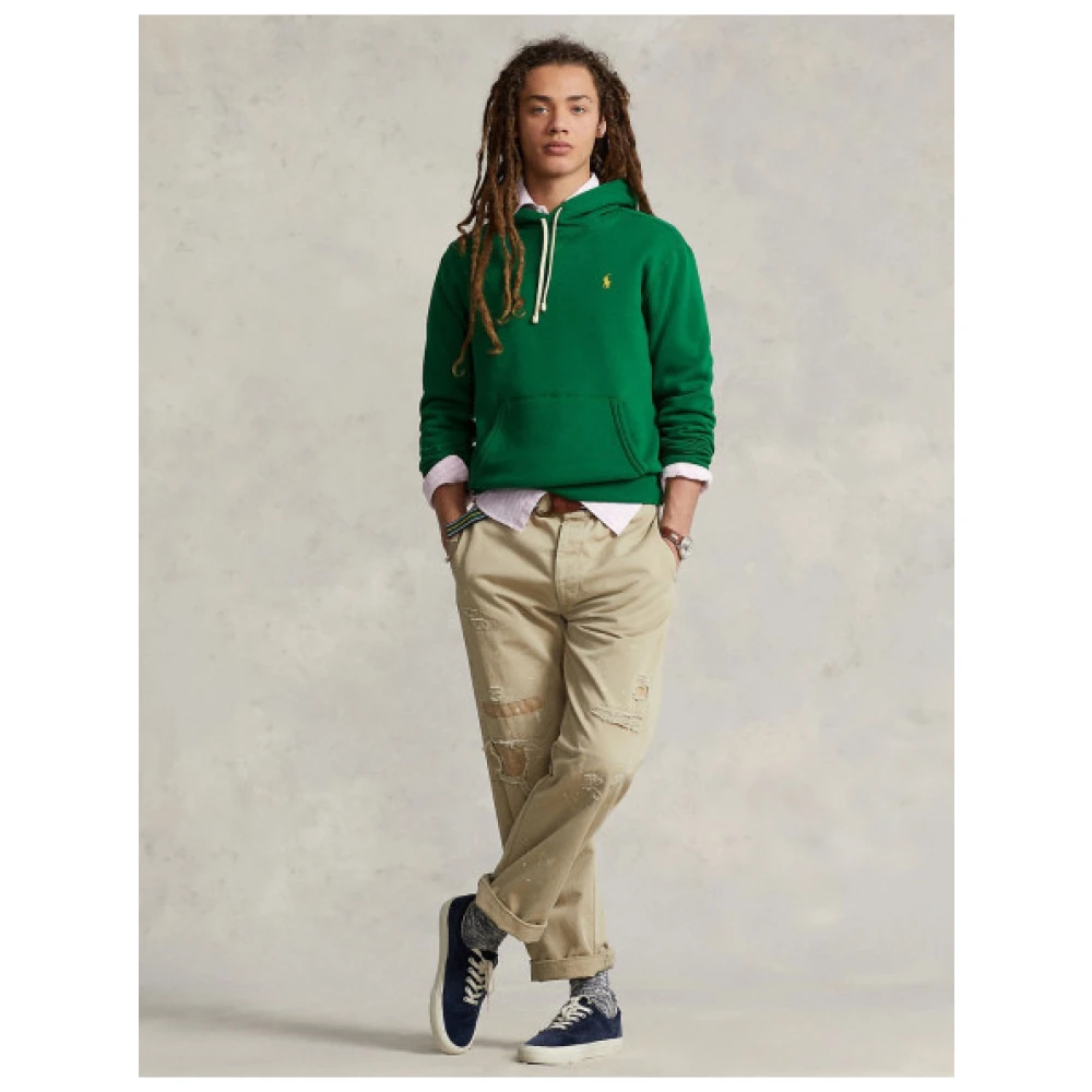 Polo Ralph Lauren Verstelbare Hoodie met Polo Player-logo Green Dames