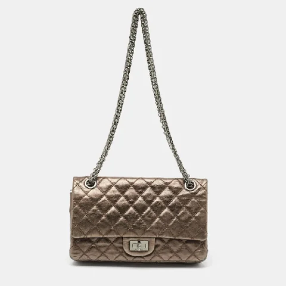 Chanel Vintage Pre-owned Fabric chanel-bags Gray Dames
