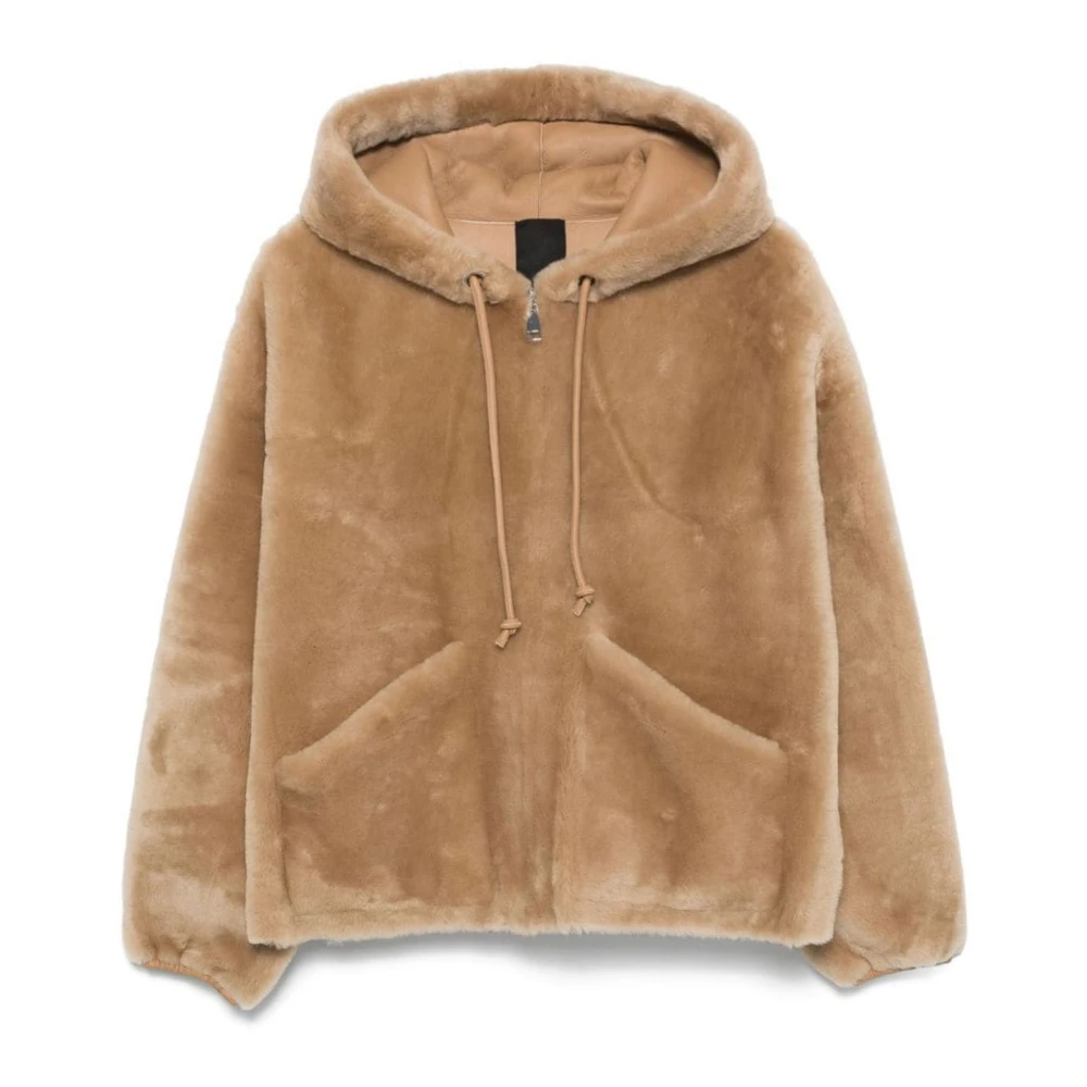 Blancha Omkeerbare Shearling Winterjas Beige Dames