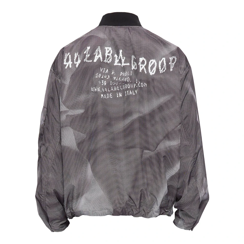 44 Label Group Zwarte Crinkle Bomberjas Black Heren