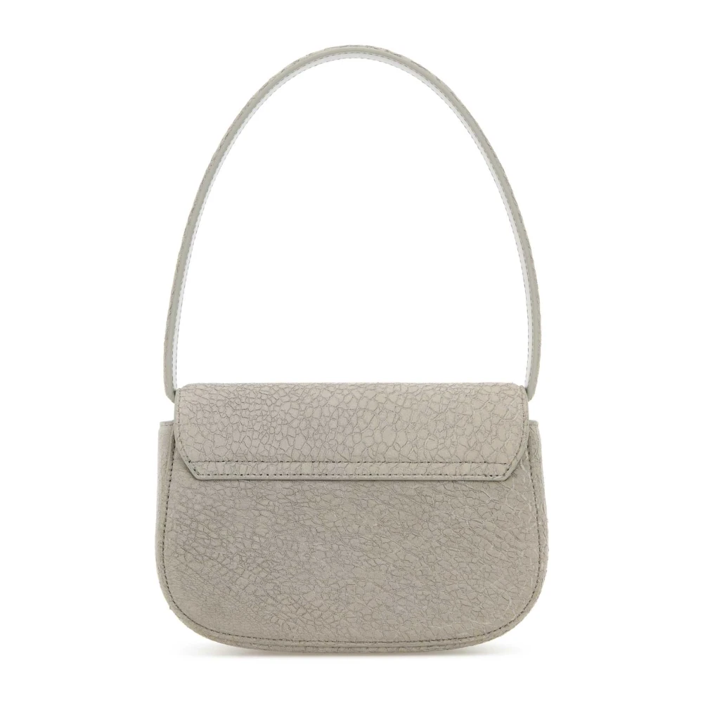 Diesel Grijze Leren Schoudertas Gray Dames