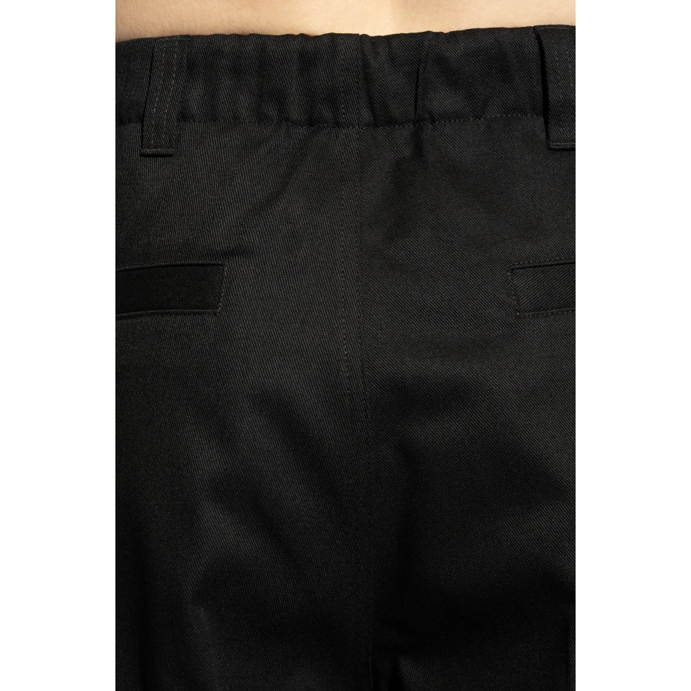 Maison Margiela Broek met logo Black Heren