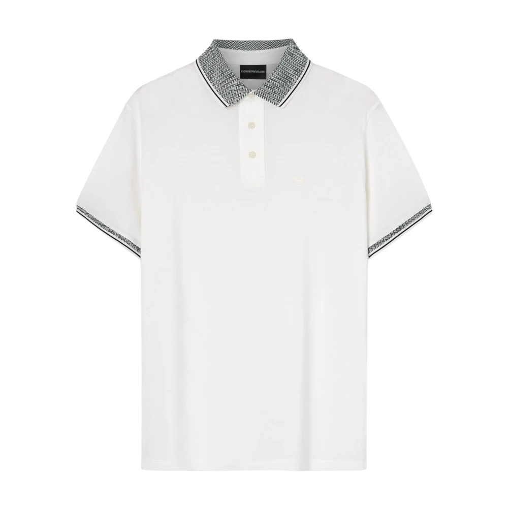 Emporio Armani Witte Polo T-shirts en Polos White Heren