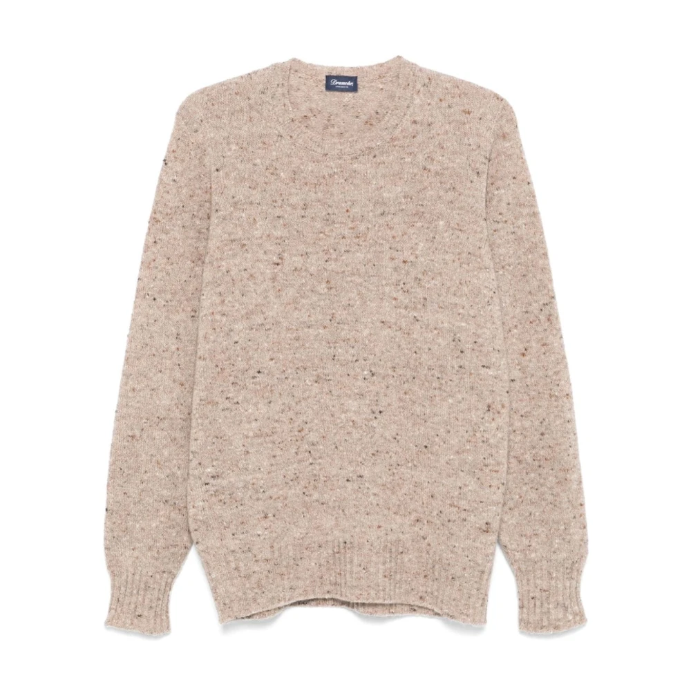 Drumohr Beige Wol-Kasjmier Trui Ronde Hals Beige Heren