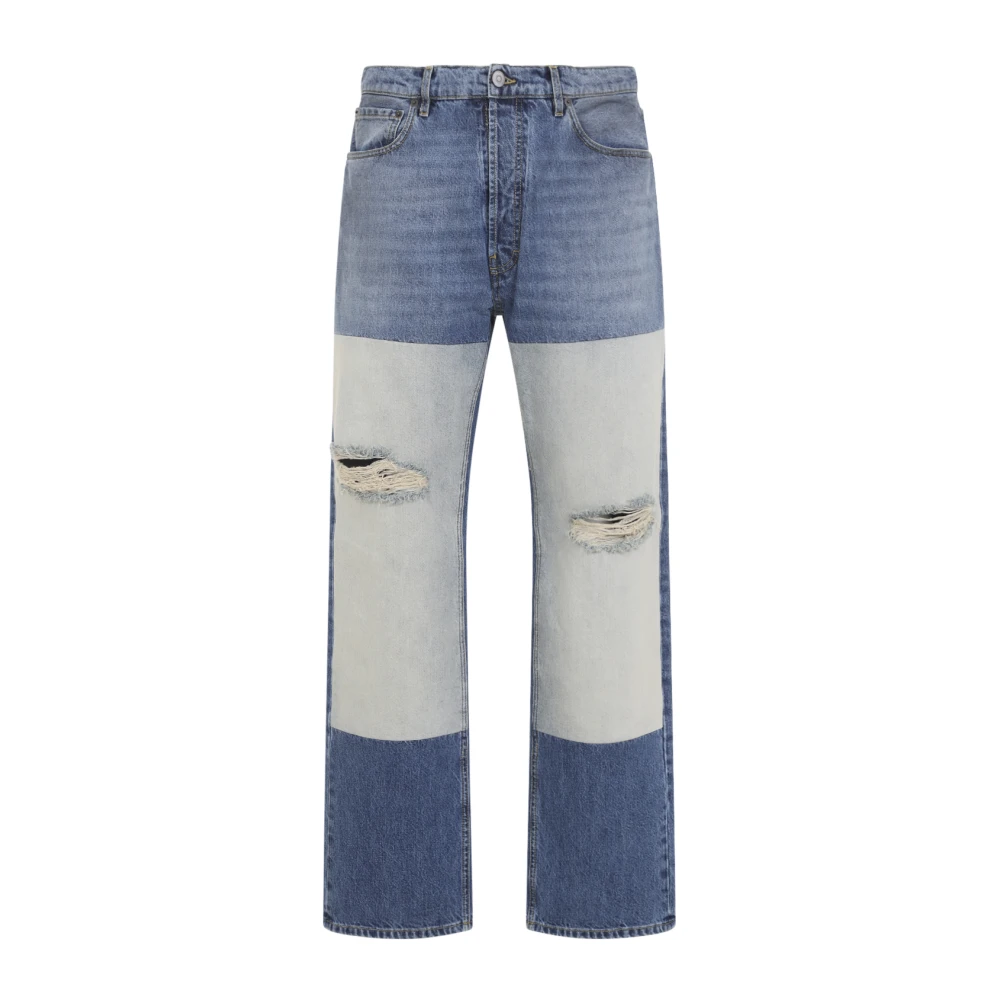 Maison Margiela Men's Blue Straight-Leg Jeans - Straight Fit Jeans - W31 - Jeans