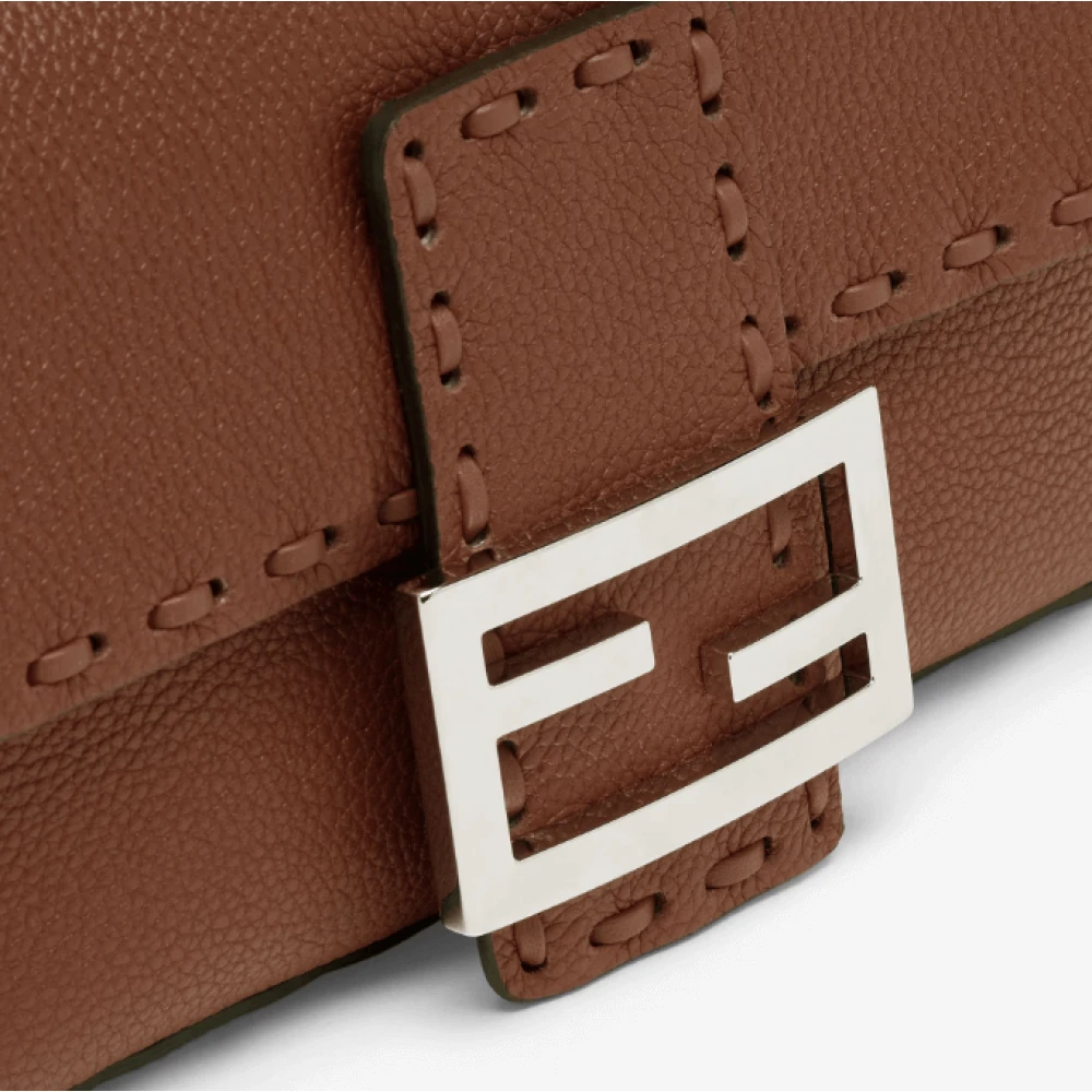 Fendi Bruine Crossbody Tas met FF Logo Brown Dames