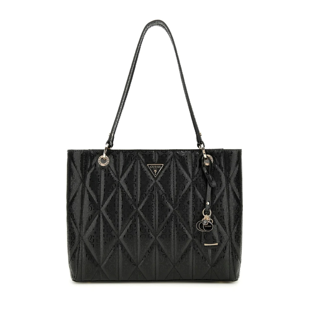 Guess Women's Black Betula Satchel Crossbody Bag - Shopping Bags - One Size - Bags