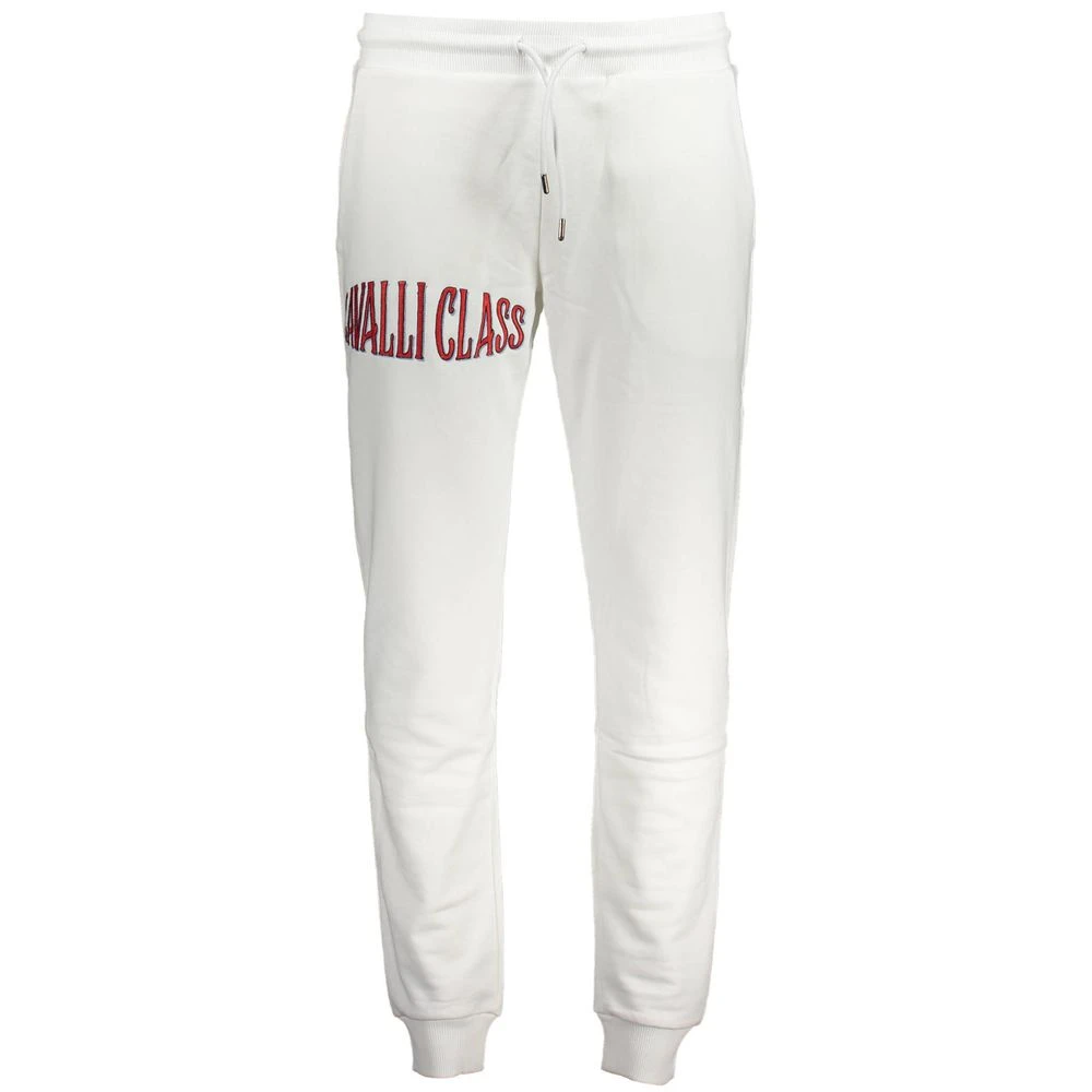 Cavalli Class Men's White Bianco Cotton Sweatpant - Sweatpants - Xl - Trousers