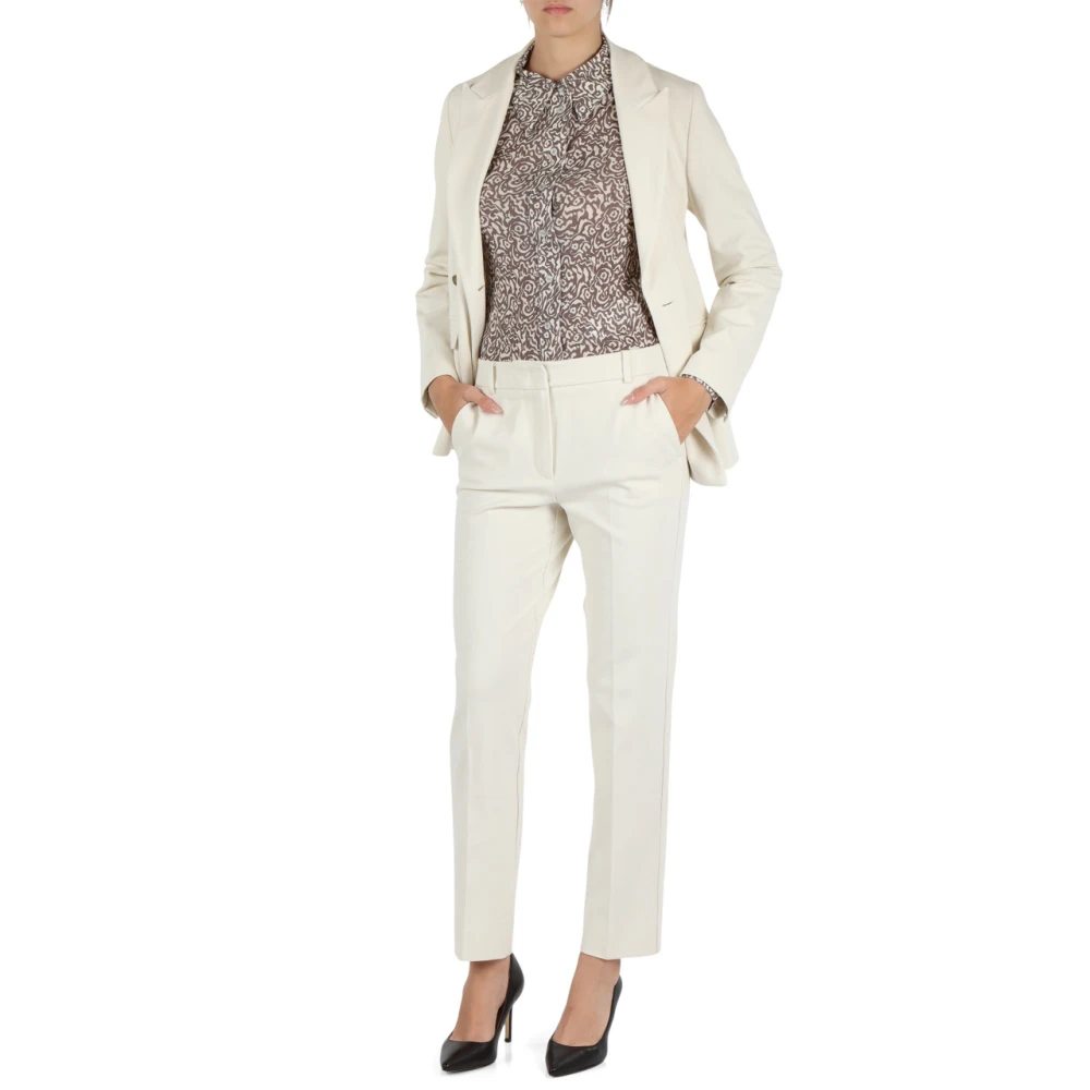 Marella Slimme Viscosemix Gemma Broek Beige Dames