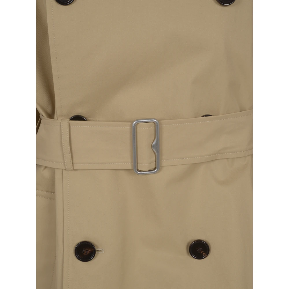 Burberry Regenbestendige Katoenen Trenchcoat Beige Dames