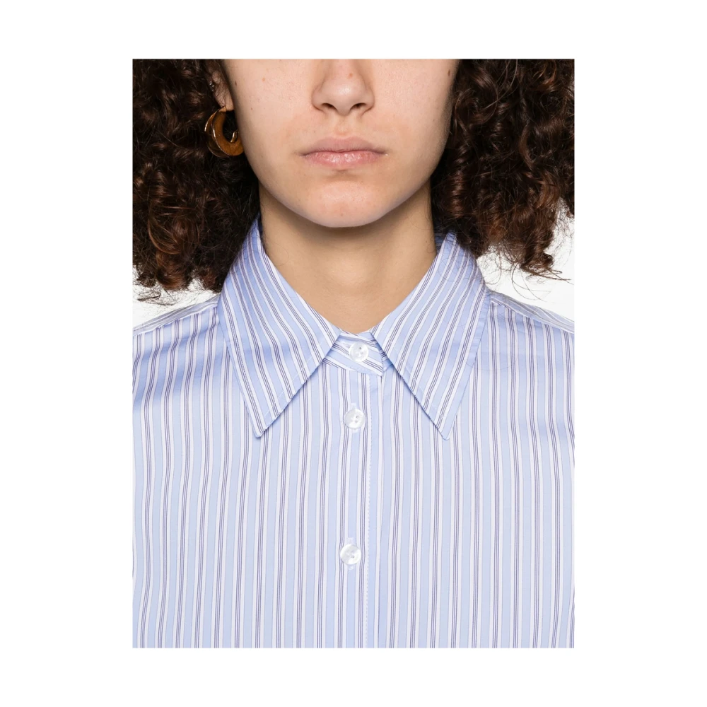 Seafarer Blauw Gestreepte Knoopshirt Blue Dames