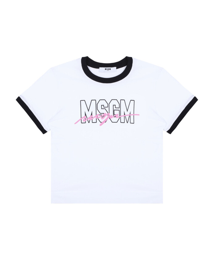 white-logo-print-t-shirt