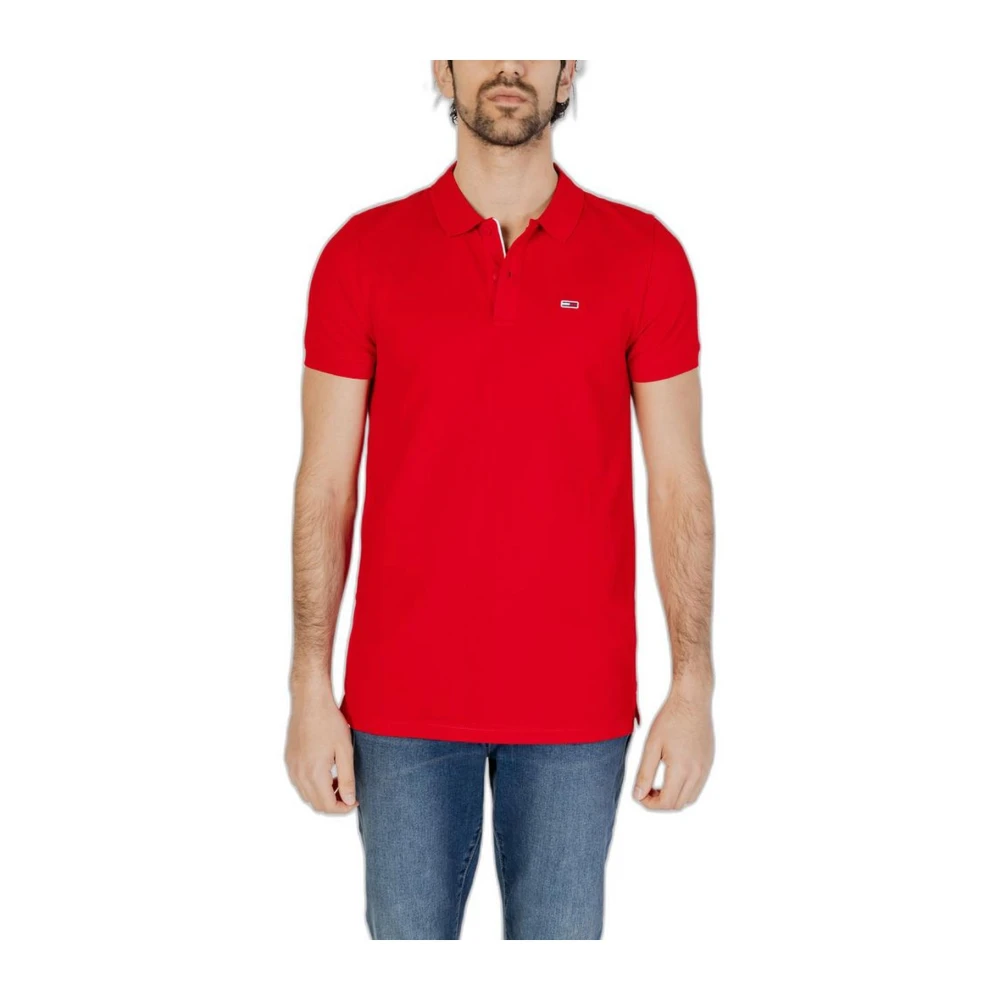 Tommy Jeans Katoenen Polo Shirt Lente Zomer Collectie Red Heren