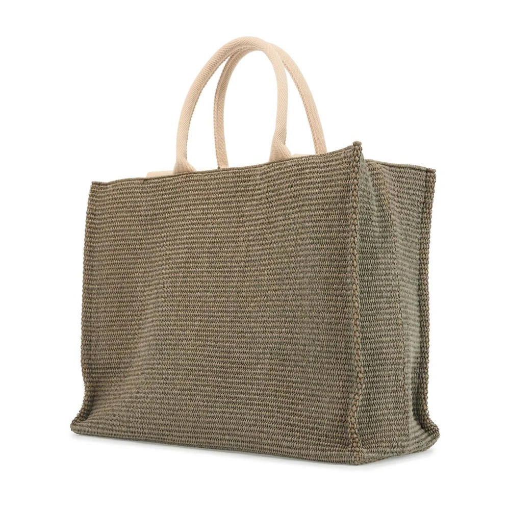 Marni Raffia Effect Tote Tas Green Heren