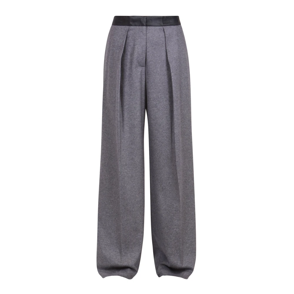 Liviana Conti Women's Gray Wide Trousers, S, Pantalone Mavis