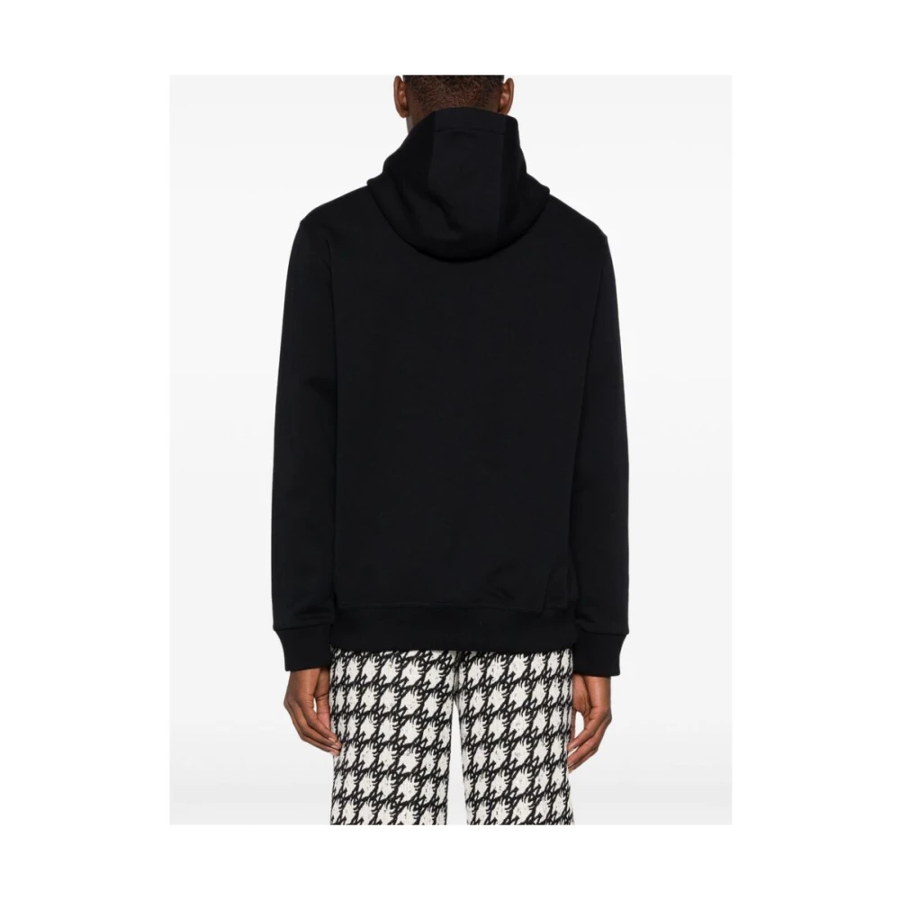 Burberry Zwarte hoodie met logoprint Black Heren