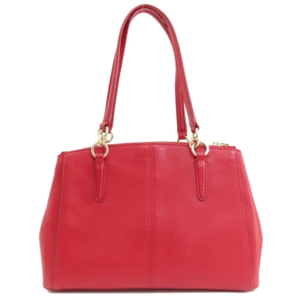 Coach Pre-owned Leather handbags Red Dames