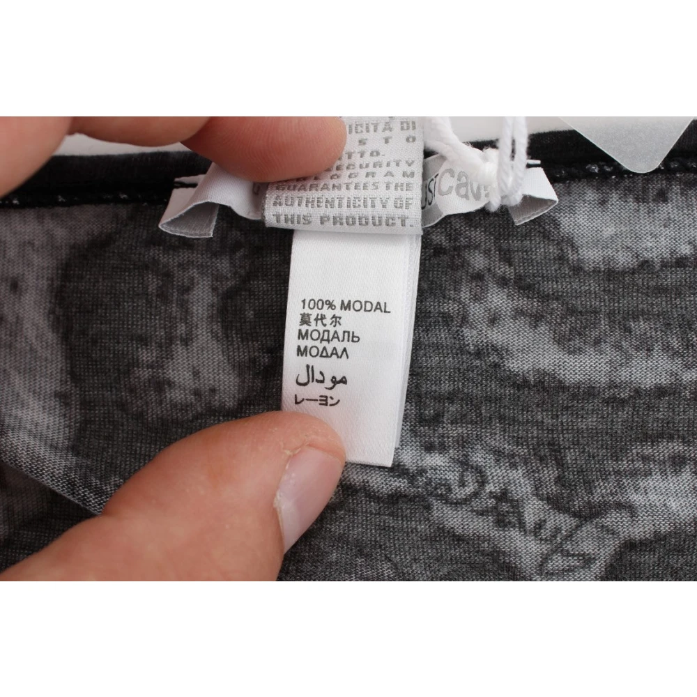 Roberto Cavalli Grijs Luipaard Modal T-Shirt Blouse Top Gray Dames